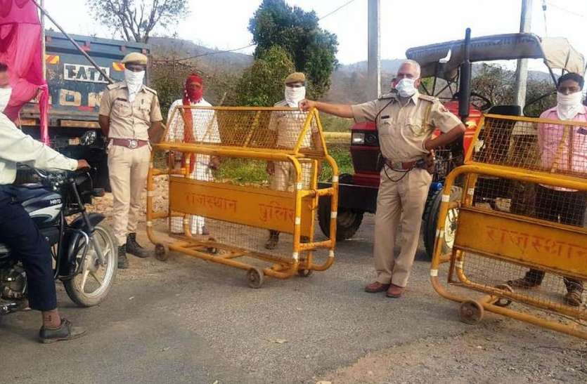 Police deployed on Rajasthan-Gujarat border राजस्थान - गुजरात सीमा पर पुलिस तैनात