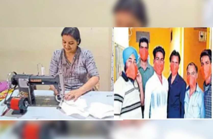 बाजार बंद हैं कपड़ा नहीं मिला तो पति की पगड़ियों से मास्क बनाने लगी ये महिला, लोगों को मदद पहुंचा रहा परिवार बाजार बंद हैं कपड़ा नहीं मिला तो पति की पगड़ियों से मास्क बनाने लगी ये महिला, लोगों को मदद पहुंचा रहा परिवार