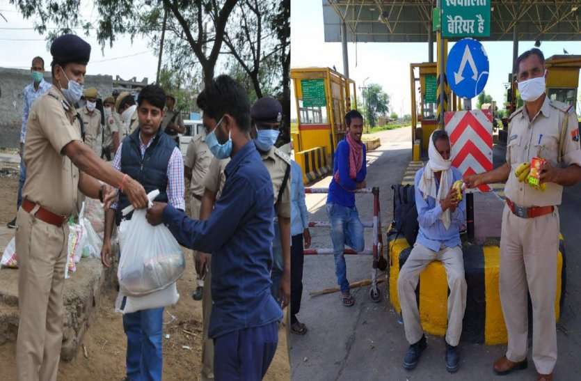 Alwar Police Helping People During Lock Down In Alwar कोरोना के संकट में लोगों की मददगार बनी खाकी, IG से लेकर सिपाही तक लोगों के घरों में पहुंचा रहे भोजन