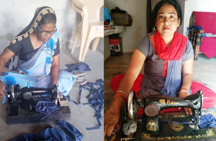 Mask घर में रहकर कोरोना को मात दे रहीं रेल कर्मियों के परिवार की महिलाएं, लॉक डाउन में तैयार कर रहीं मास्क और सैनेटाइजर