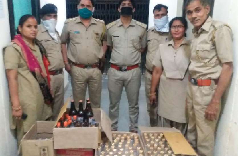 किराने की आड़ में बेच रहा था शराब, आबकारी दल ने की कार्रवाई किराने की आड़ में बेच रहा था शराब, आबकारी दल ने की कार्रवाई