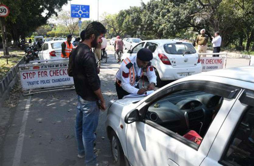 Chandigarh police जीप चालक ने चंडीगढ़ पुलिस के हवलदार की बुरी गत बनाई
