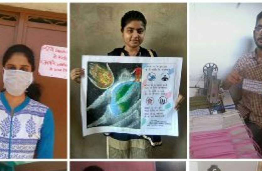 nss volunteers are spreading awareness on social media रासेयो स्वयंसेवक सोशल मीडिया में फैला रहे जागरूकता