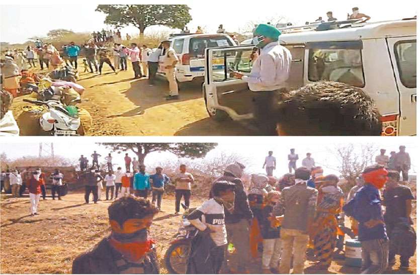 Rumors of 30 suspects spread, villagers circle, women and children cry 30 संदिग्ध आने की फैली अफवाह, ग्रामीणों ने घेरा, रोने लगे महिलाएं और बच्चे