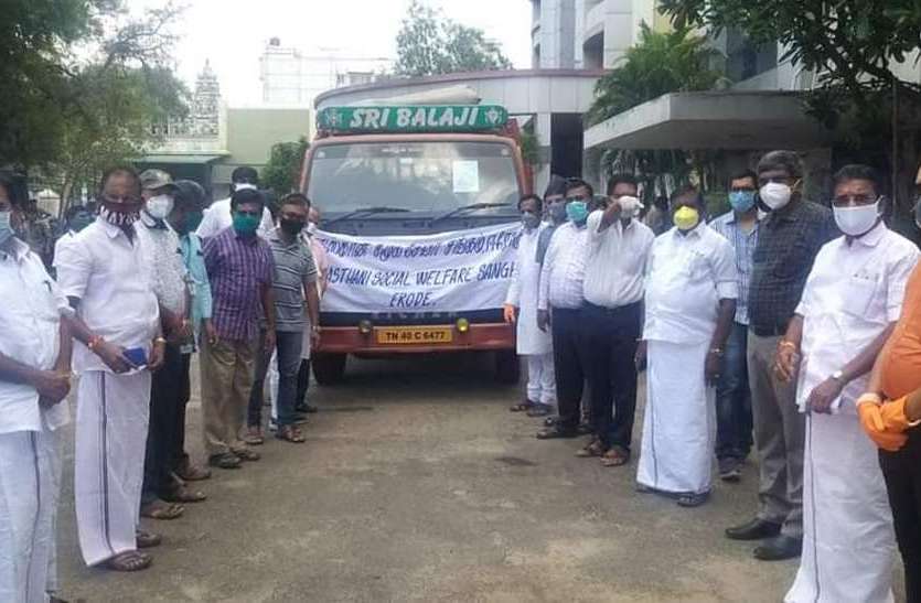 राजस्थानी समाज कल्याण संघ ने 6000 किलो चावल दिया राजस्थानी समाज कल्याण संघ ने 6000 किलो चावल दिया
