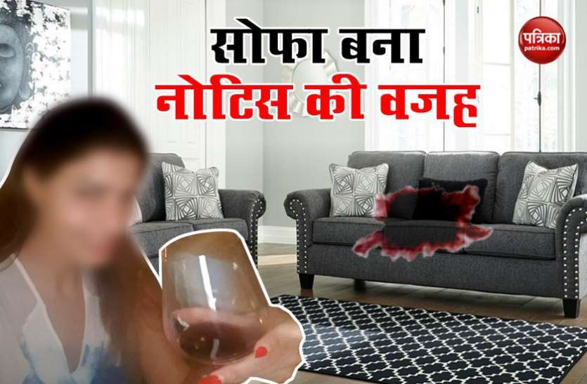 sofa actress notice बॉलीवुड अभिनेत्री से 18 लाख के सोफे पर गिर गई वाइन, उद्योगपति ने भेज दिया लाखों का नोटिस