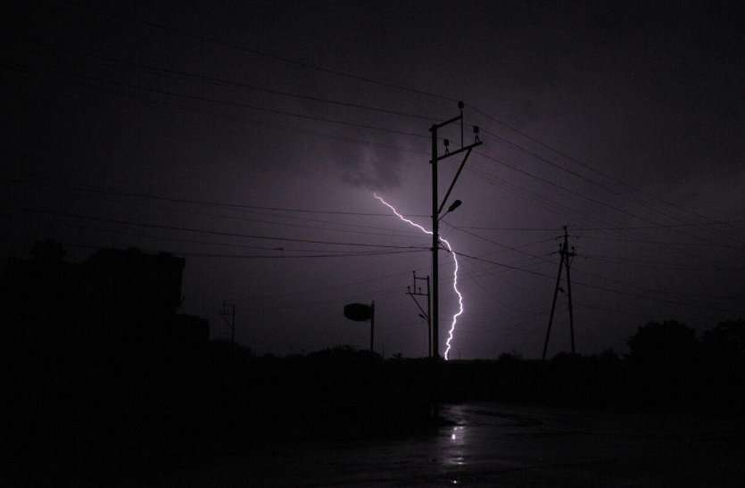 Rain accompanied by thunderstorms in the night, trees inundated रात में आंधी के साथ हुई बारिश, पेड़ हुए जमींदोज