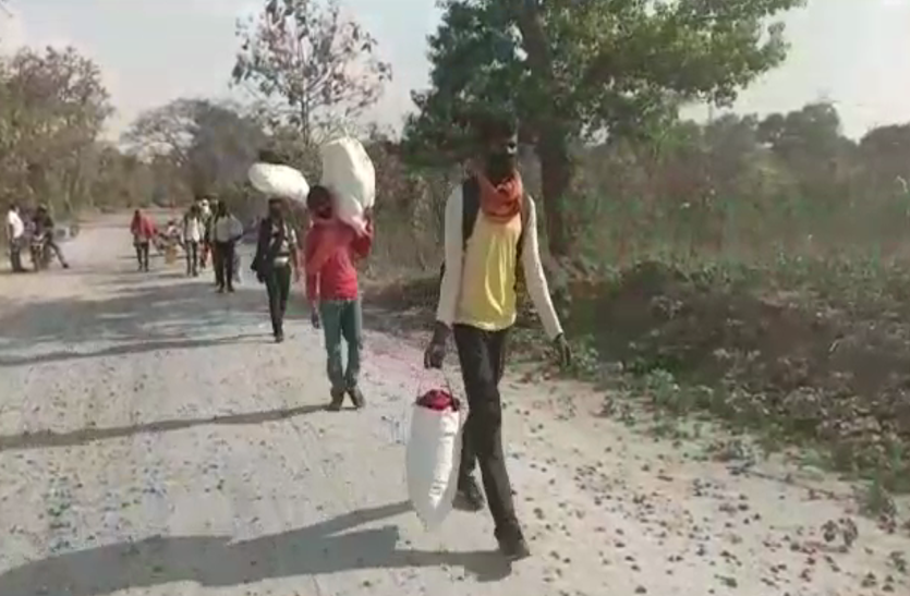 NTPC के दर्जनों मजदूर निकले पैदल ही निकले बिहार के लिए, खड़ी हुई रोजी-रोटी की समस्या NTPC के दर्जनों मजदूर पैदल ही निकले बिहार के लिए, खड़ी हुई रोजी-रोटी की समस्या