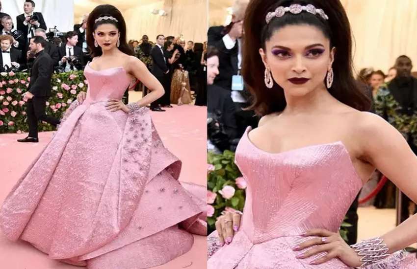 deepika padukone tripped on her dress at met gala while sipping wine