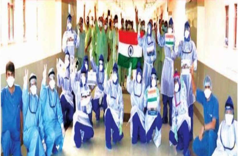 coronavirus : BSF 42 jawans discharge from jodhpur aiims BSF के 42 जवानों ने एम्स से डिस्चार्ज होने पर लगाए ठुमके, इधर 6 और जवान संक्रमित