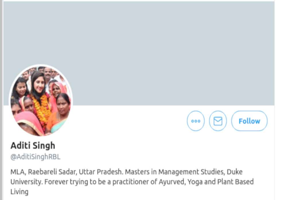 एक फिर सुर्खियों में हैं कांग्रेस की बागी विधायक अदिति सिंह