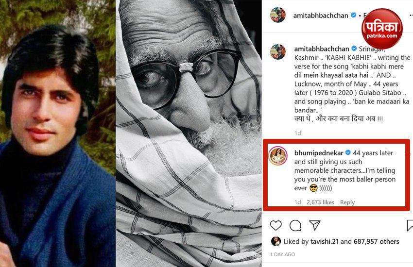 Bhumi Pednekar Comment On Big B Post