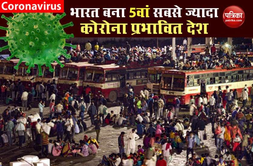 india.jpeg Spain को पीछे छोड़ India बना 5वां सबसे ज्यादा कोरोना प्रभावित देश, संक्रमितों की संख्या 2.41 लाख पार