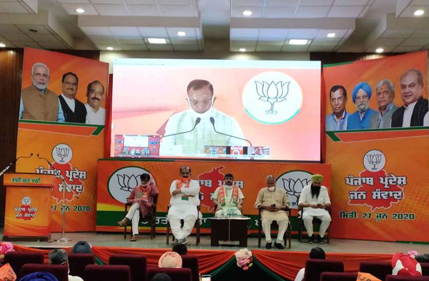 BJP Punjab virtual rally MSP खत्म नहीं, किसानों की आय बढ़ेगी, कांग्रेस विधायकों ने 5600 करोड़ का घोटाला किया