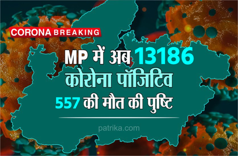 news मध्य प्रदेश में कोरोना संक्रमित मरीजों की संख्या हुई 13186, अब तक 557 ने गवाई जान