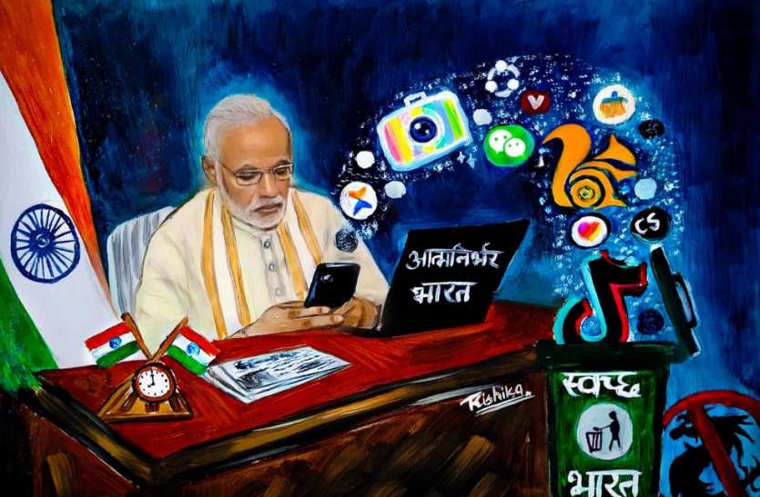 ऋषिका ने कूंची से छेड़ी ‘डिजिटल स्ट्राइक’,ऋषिका ने कूंची से छेड़ी ‘डिजिटल स्ट्राइक’ ऋषिका ने कूंची से छेड़ी ‘डिजिटल स्ट्राइक’