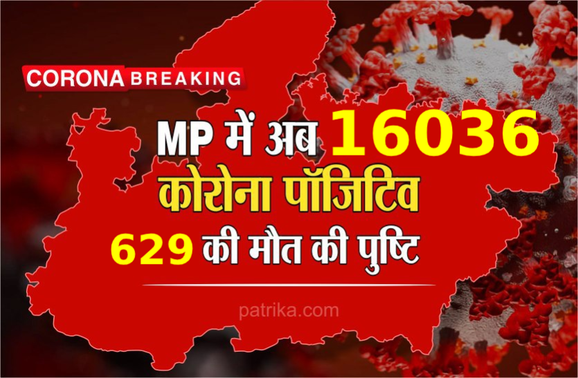 MP Corona Update MP Corona Update : मध्य प्रदेश में कोरोना संक्रमित मरीजों की संख्या हुई 16036, अब तक 629 ने गवाई जान
