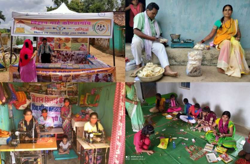 समूूह की महिलाओं ने तैयार की फैंसी और ईको फ्रेंडली राखियां समूूह की महिलाओं ने तैयार की फैंसी और ईको फ्रेंडली राखियां