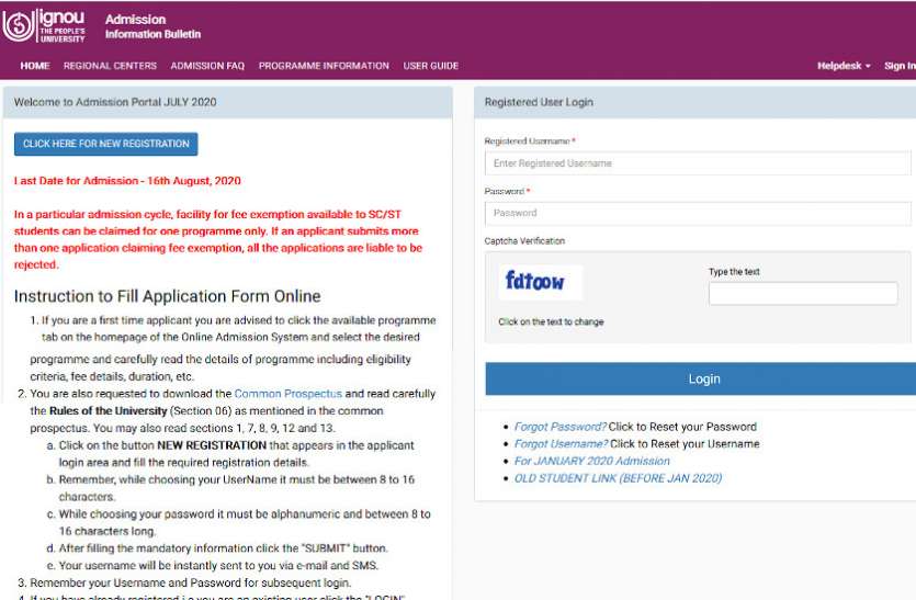 IGNOU July Admission 2020 IGNOU July Admission 2020: जुलाई- 2020 सत्र के लिए प्रवेश और पुनः पंजीकरण की तिथि बढ़ी, यहां पढ़ें