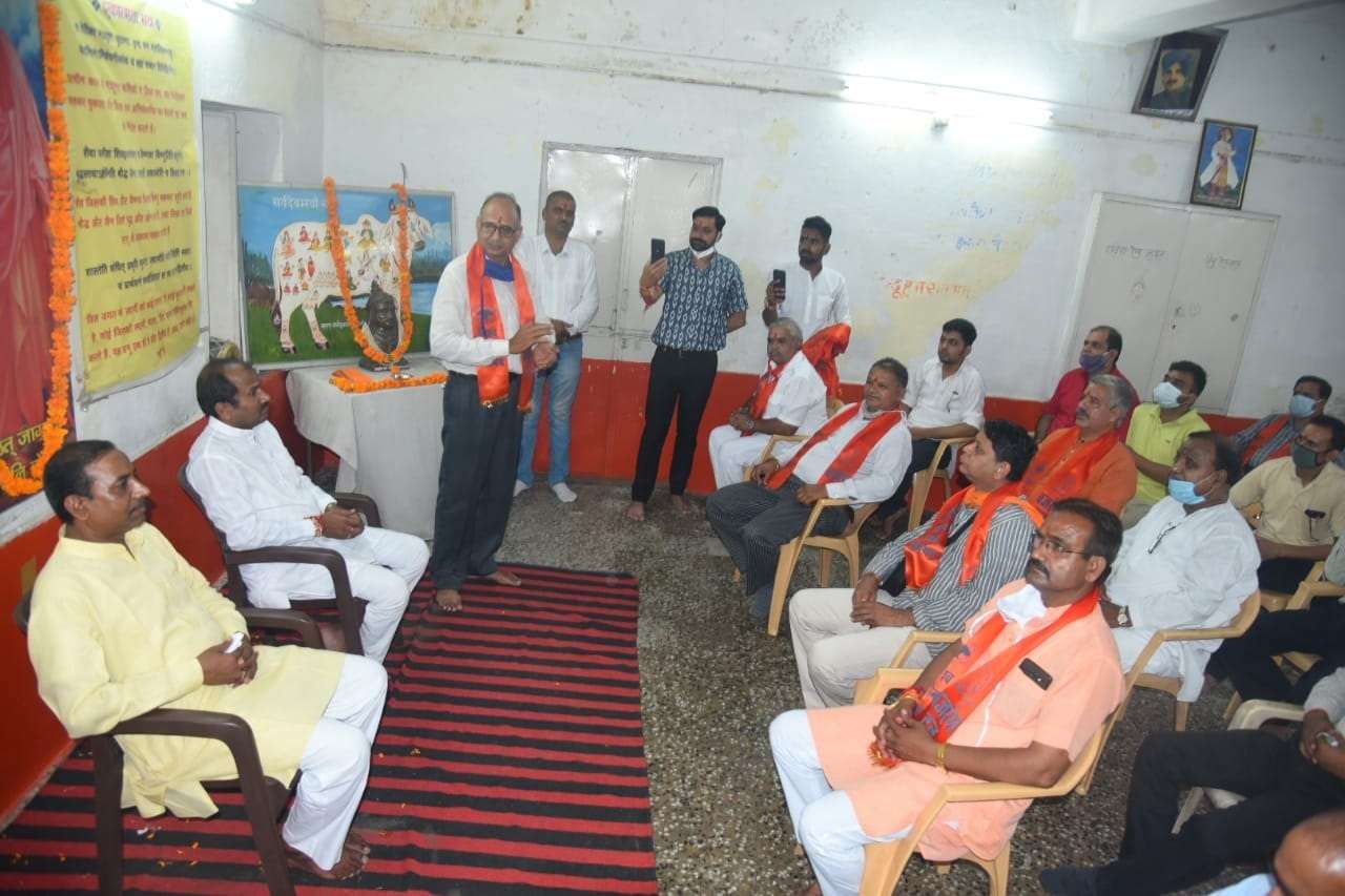 उदयपुर में कारसेवकों का सम्मान।