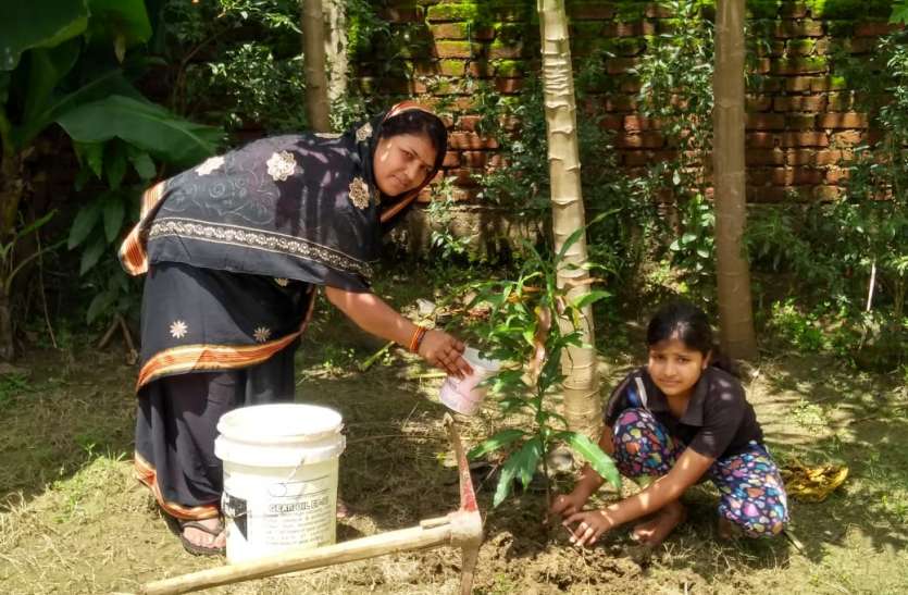 patrika Harit Pradesh: Teachers, villagers and children pledge to plan पत्रिका हरित प्रदेश: शिक्षक, ग्रामीण और बच्चों ने किया पौधोरापण, पर्यावरण सरंक्षण का लिया संकल्प