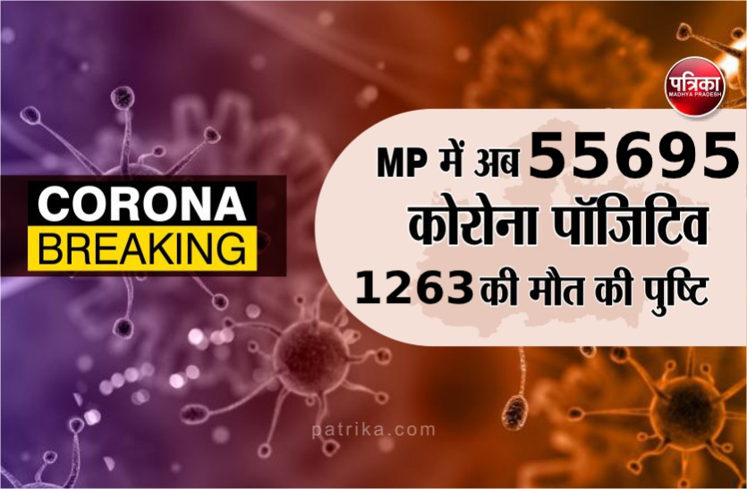corona update मध्य प्रदेश में आज कोरोना ने तोड़े सभी रिकॉर्ड, 55695 पहुंचा कुल संक्रमितों का आंकड़ा, 1263 की मौत