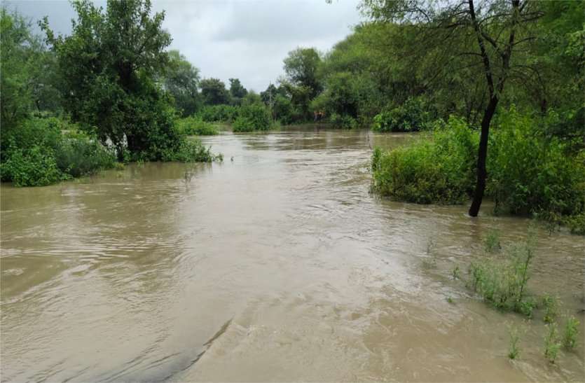 Rivers are in spate due to rain