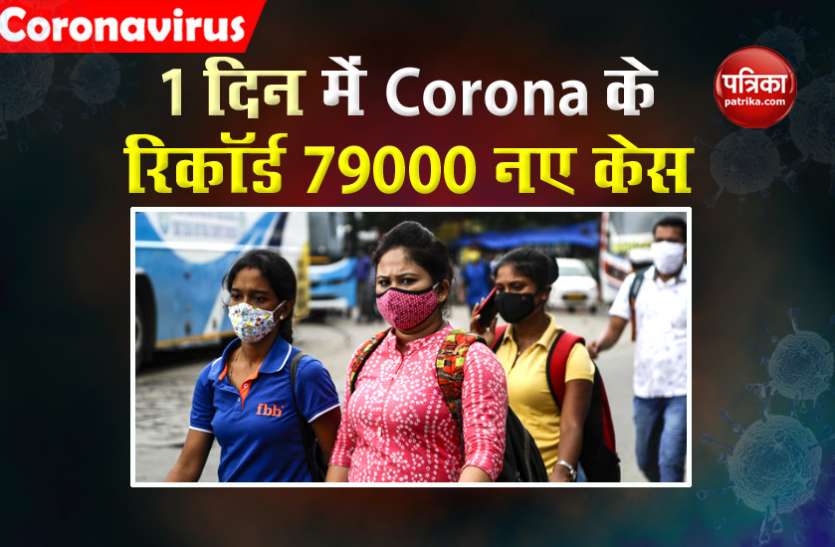 coronavirus India में टूटा अमरीका का रिकॉर्ड, 24 घंटे में कोरोना के 79000 मामले आए सामने, मरीजों की संख्या 35 लाख पार