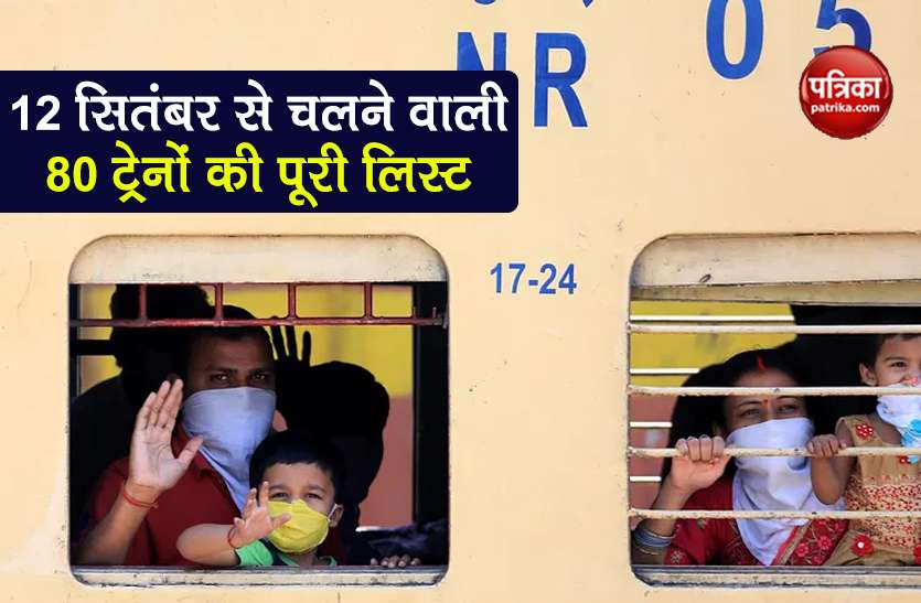 Indian Railways 80 special trains from 12 September see full list Indian Railways: 12 सितंबर से कहां-कहां चलेंगी स्पेशल ट्रेन? यहां देखें 80 ट्रेनों की पूरी लिस्ट