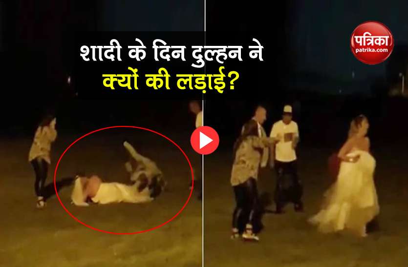 south wales bride fight with some boys on wedding day video viral Bride Viral Video: शादी के दिन अनजान लड़कों से क्यों भिड़ गई दुल्हन? देखें लड़ाई का वीडियो