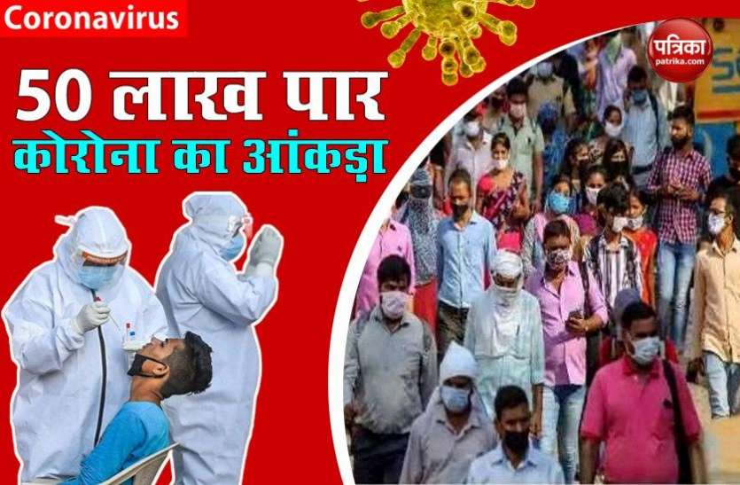 Coronavirus Latest Update देश में Corona मामले 50 लाख के पार, महज 11 दिन में 10 लाख नए केस आए सामने