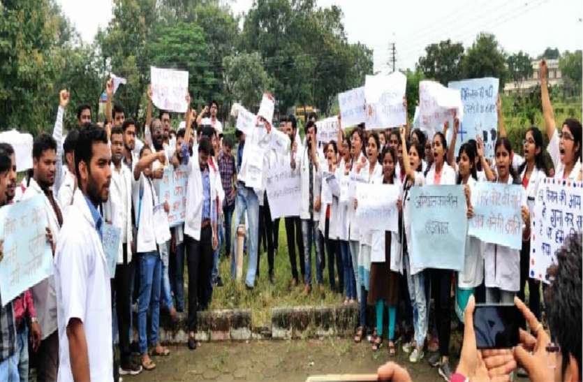 आंदोलित वेटनरी डॉक्टर्स (फाइल फोटो) बदल गई सरकार पर नहीं मिला कारोबार, अब फिर आंदोलन की राह पर बेरोजगार