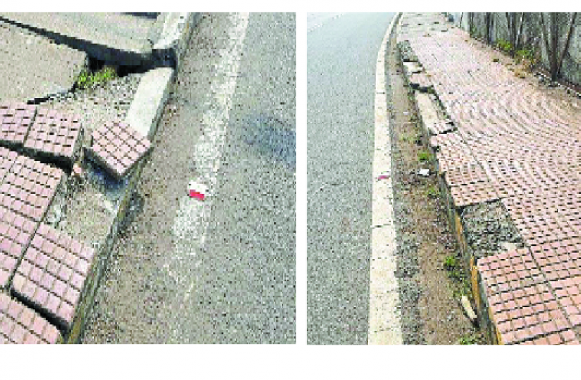 tiles.png दरकने के कगार पर कछपुरा ओवरब्रिज, लापरवाही पड़ सकती है भारी