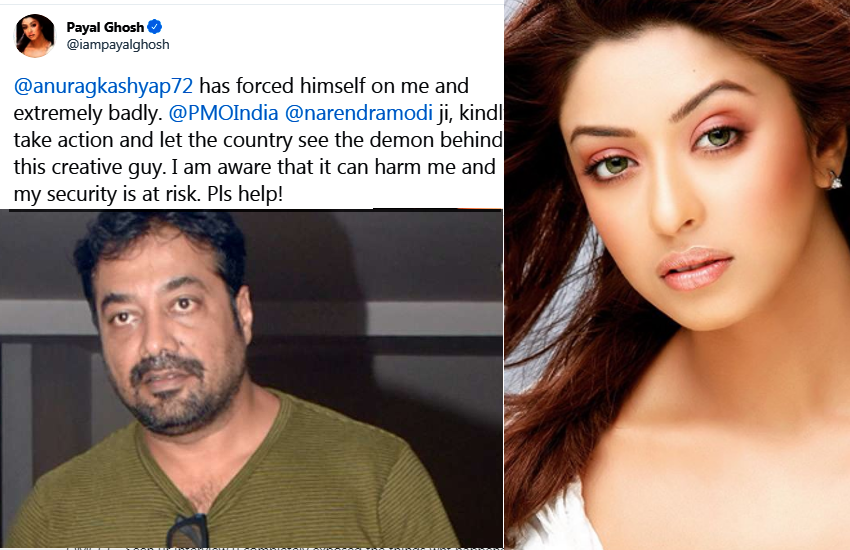 Actress Payal Gosh Accuse Anurag Kashyap Of Forcrd Himself On Her