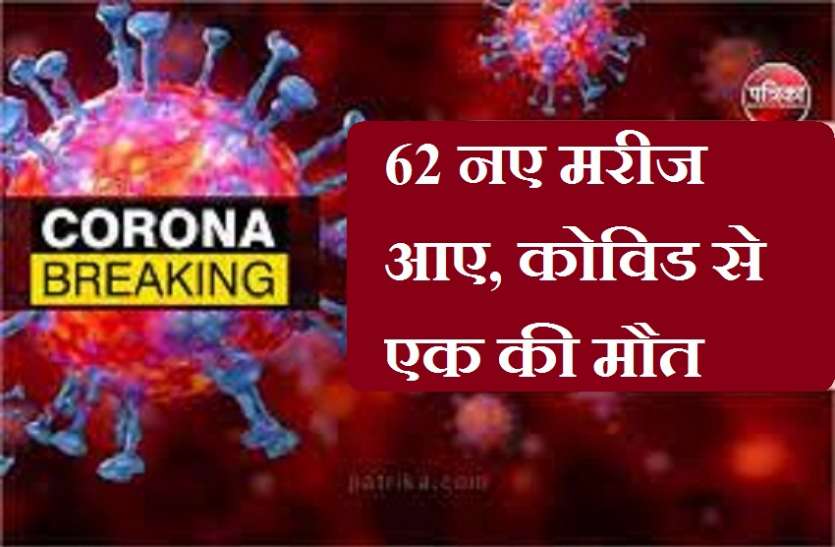 62 नए मरीज आए, कोविड से एक की मौत 62 नए मरीज आए, कोविड से एक की मौत