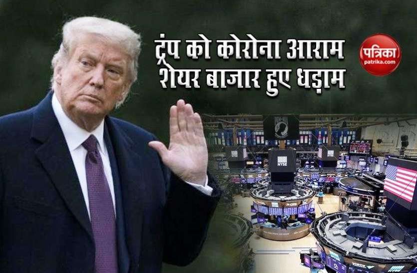 Global market falls drastically due to trump tested corona positive अमरीकी राष्ट्रपति को हुआ कोरोना, अमरीकी और यूरोपीय बाजार में भारी गिरावट