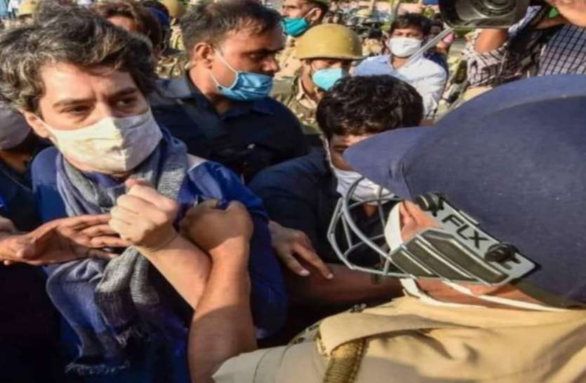 priyanka-gandhi.jpg प्रियंका गांधी का गिरेबान पकड़ने के मामले में जांच के आदेश, विभाग ने जताया खेद
