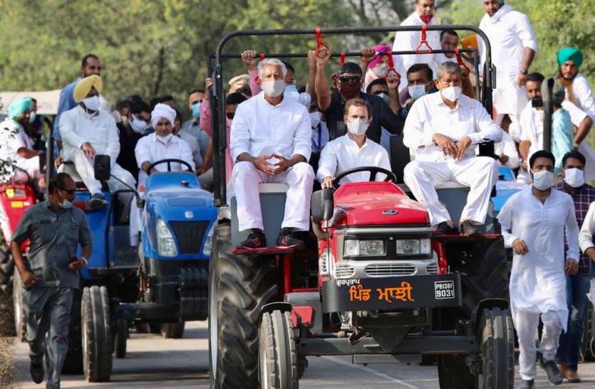 राहुल गांधी हरियाणा में राहुल गांधी की ट्रैक्टर रैली रोकी, पुलिस से धक्का-मुक्की के बाद हुई एंट्री