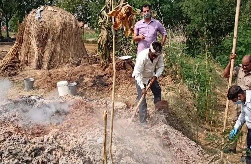 Woman dies of fire in Vitora, Quarrel was feared in the morning विटोरा में आग से महिला की मौत, हत्या की आशंका सुबह हुआ था झगड़ा