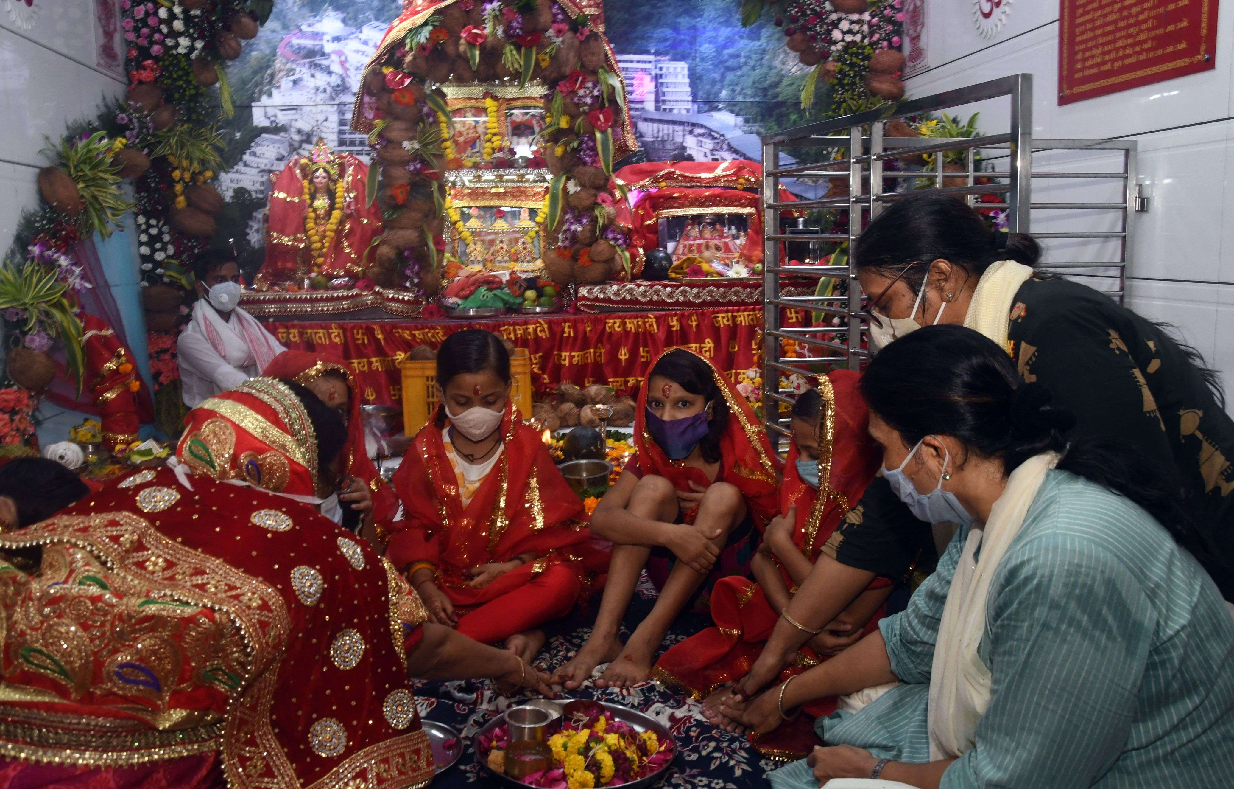 NAVRATRI: भक्तिधाम में जीर्णोद्धार, कन्या पूजन वैष्णोद्वार