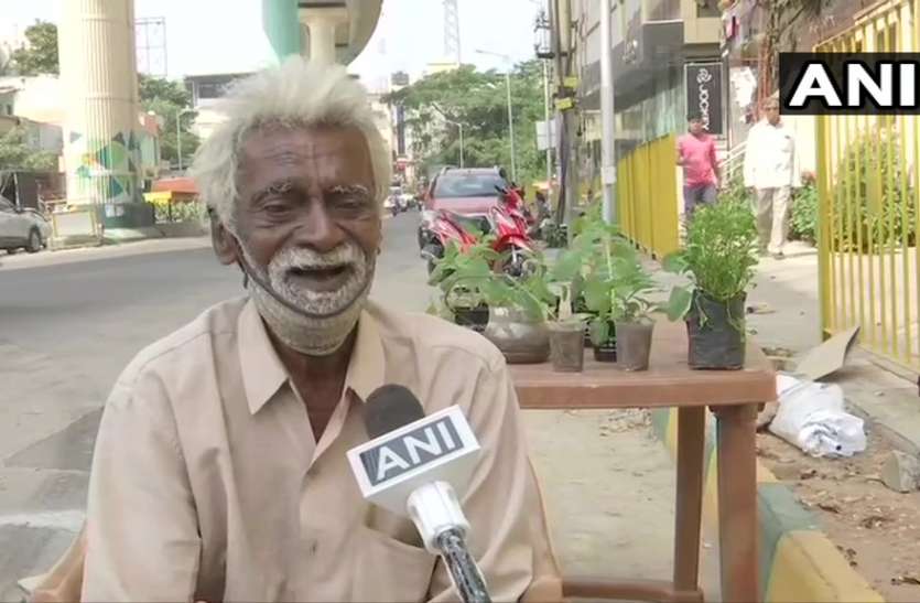Social media changed the life of an elderly man selling roadside plant सोशल मीडिया से बदली सड़क किनारे पौधे बेचने वाले बुजुर्ग की जिंदगी