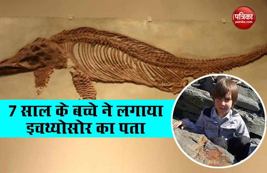 7 Year Old Child Discovers Ichthyosaur S Knowledge Of Dionasore 7 स ल क बच च न 25 कर ड स ल प र न दव र ज क क य उज गर व ज ञ न क भ ह ए ह र न Patrika News