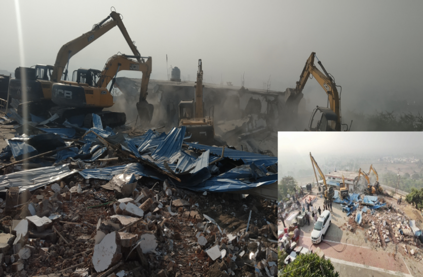 कम्प्यूटर बाबा के आश्रम में चला बुलडोजर, विरोध करने पर बाबा गिरफ्तार, सरकारी जमीन पर किया था कब्जा कम्प्यूटर बाबा के आश्रम में चला बुलडोजर, विरोध करने पर बाबा गिरफ्तार, सरकारी जमीन पर किया था कब्जा