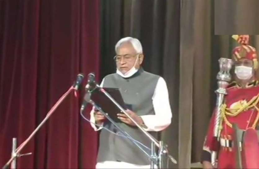 Nitish Kumar took charge of Bihar, made five ministers from JDU-BJP नीतीश कुमार ने संभाली बिहार की कमान, जेडीयू-बीजेपी से पांच-पांच मंत्री