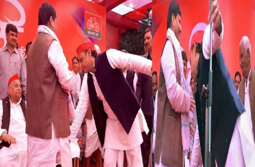 azamgarh news चाचा ने भतीजे को दिया आर्शीवाद तो कई दिग्गज नेताओं के मंसूबों पर फिरेगा पानी