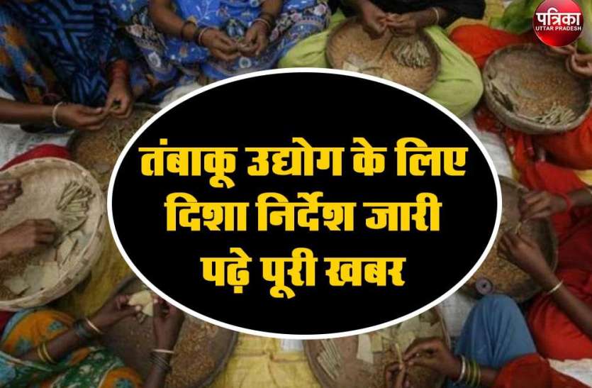 तंबाकू उद्योग के लिए दिशा निर्देश जारी ,पढ़ें पूरी खबर तंबाकू उद्योग के लिए दिशा निर्देश जारी ,पढ़ें पूरी खबर