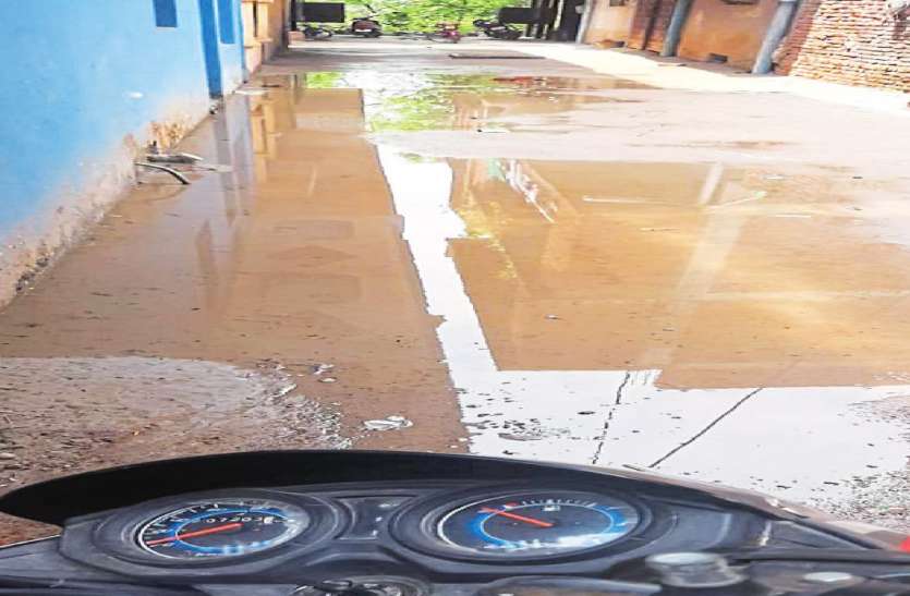 cms_3 न्यू वकील कॉलोनी में घरों के बाहर जमा हो रहा गंदा पानी