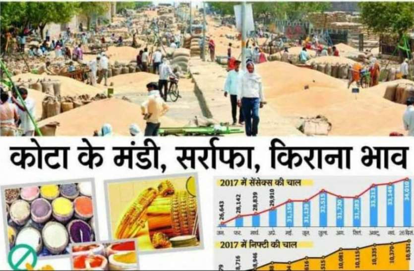 कृषि जिंसों सहित किराना व सर्राफा बाजार भाव कोटा मंडी 26 नवम्बर : धान में मंदी रही, अन्य कृषि जिंसों के भाव स्थिर रहे