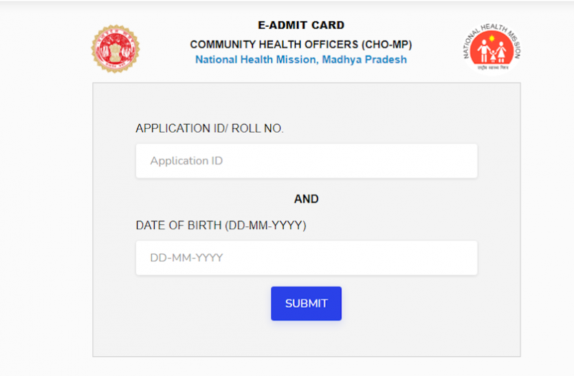 NHM MP CHO Exam 2020 Admit Card released, download admit card of community health officer exam from here
