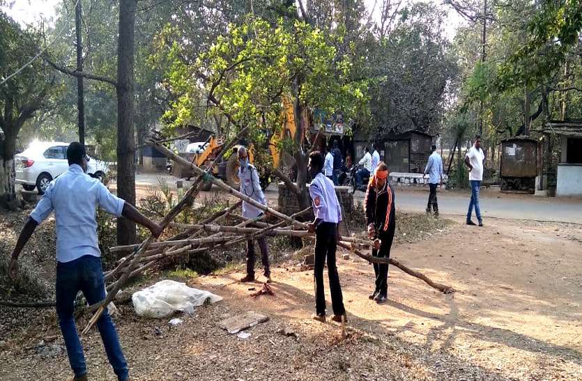 भिलाई में डंके की चोट पर BSP की जमीन पर कब्जा, रातोरात सड़क किनारे डेढ़ सौ प्लॉट की कर डाली मार्किंग